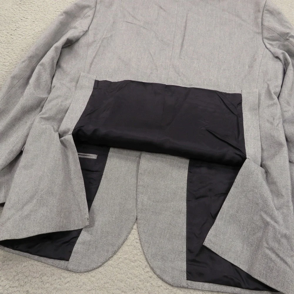 J Crew Blazer 42R Ludlow Carpini Cotton Chambray Grey Blue Sport Coat Jacket Men